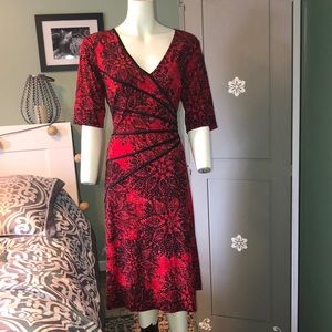 Perfect Red/black dress. Connected Apparel size 14